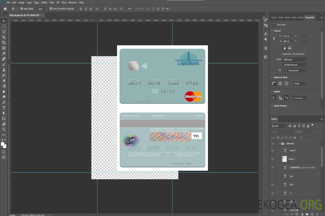 Carte Mastercard de Sainte-Lucie Loyal Bank Limited template